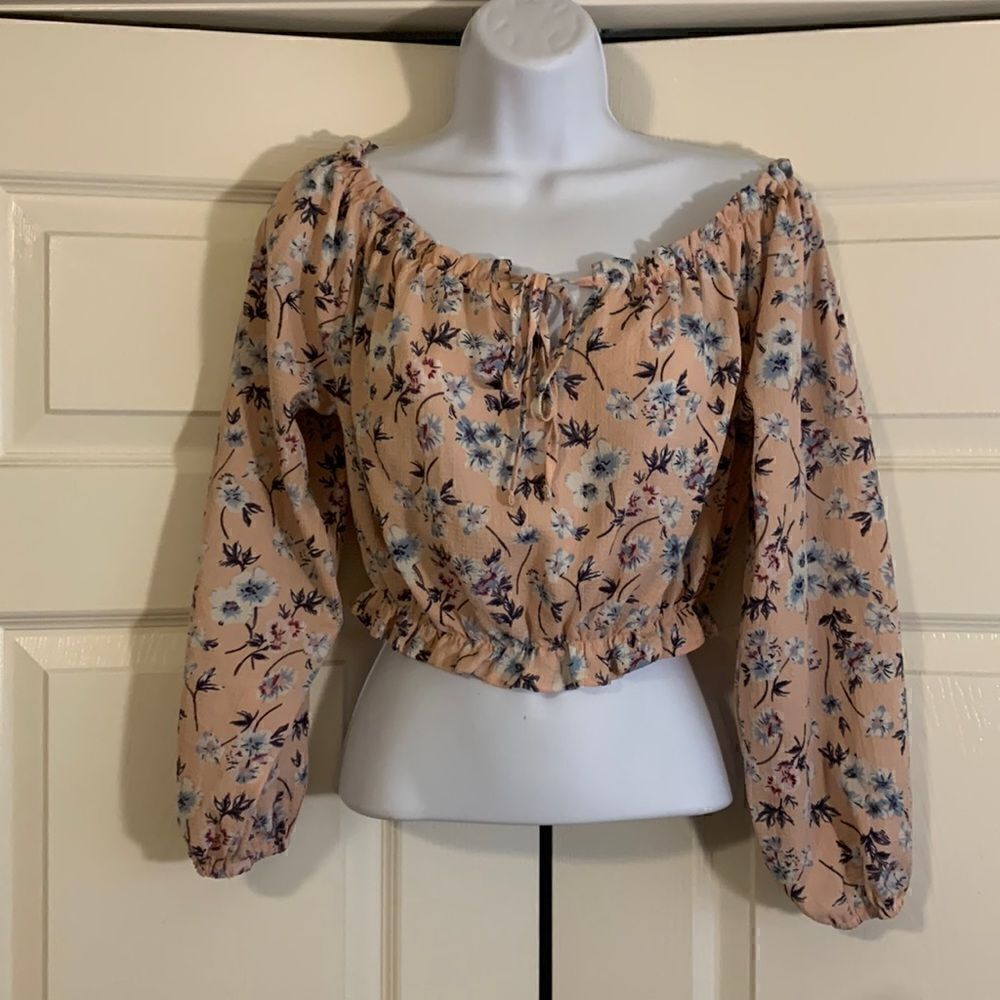 ROMWE, crop top, long sleeve, medium, like new